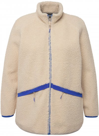 Ulla Popken Teddy Fleece Jacket Vanilla - Chaquetas - 