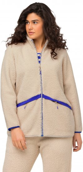 Ulla Popken Teddy Fleece Jacket Vanilla - Chaquetas - 