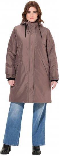 Ulla Popken HYPRAR Triple Function Weatherproof Jacket Taupe - Chaquetas - 