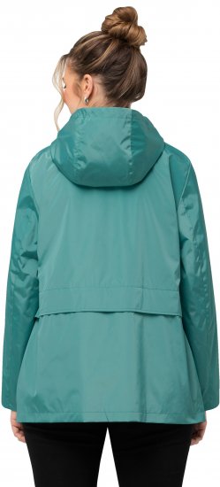 Ulla Popken HYPRAR Water-Repellent Windbreaker Soft Turquoise - Chaquetas - 