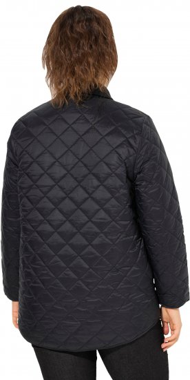 Ulla Popken Quilted Water Repellent Shirt Jacket Black - Chaquetas - 