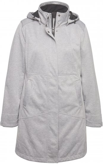 Ulla Popken HYPRAR Melange Softshell Jacket Grey Melange - Chaquetas - 