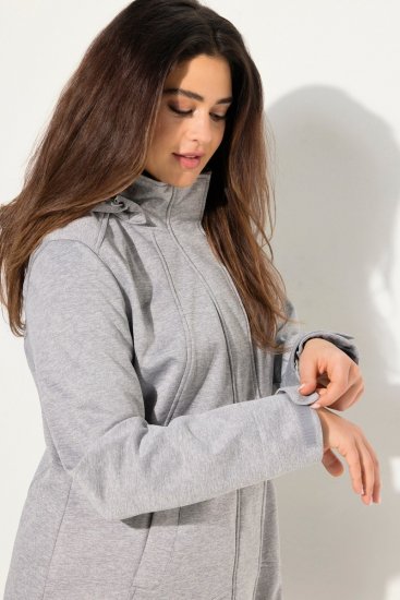 Ulla Popken HYPRAR Melange Softshell Jacket Grey Melange - Chaquetas - Chaquetas para mujer en tallas grandes