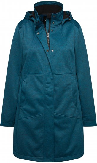 Ulla Popken HYPRAR Melange Softshell Jacket Grey Blue - Chaquetas - 