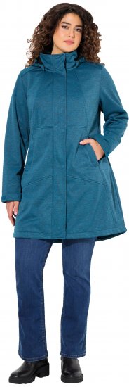 Ulla Popken HYPRAR Melange Softshell Jacket Grey Blue - Chaquetas - 