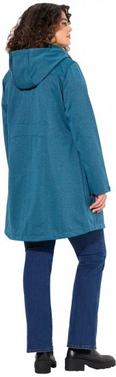 Ulla Popken HYPRAR Melange Softshell Jacket Grey Blue - Chaquetas - 