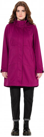 Ulla Popken HYPRAR Melange Softshell Jacket Berry - Chaquetas - 