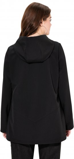 Ulla Popken HYPRAR Water Repellent Softshell Jacket Black - Chaquetas - 