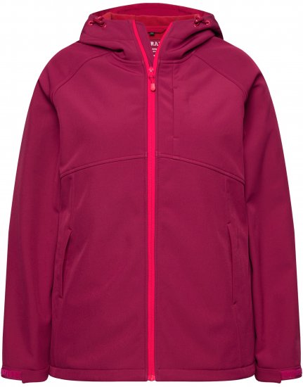 Ulla Popken Softshell Contrast Color Jacket Magenta - Chaquetas - 