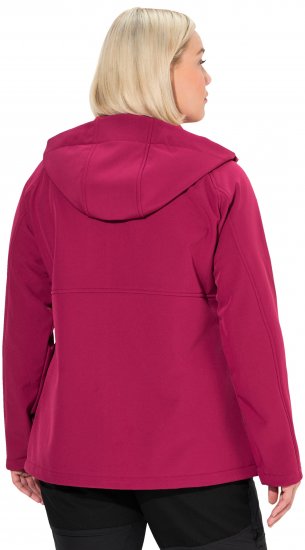 Ulla Popken Softshell Contrast Color Jacket Magenta - Chaquetas - 