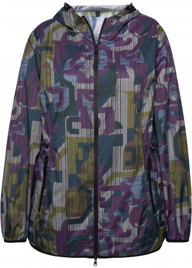 Ulla Popken Abstract Print Lightweight Rain Jacket Mixed Colors - Chaquetas - 