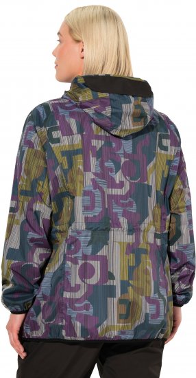 Ulla Popken Abstract Print Lightweight Rain Jacket Mixed Colors - Chaquetas - 