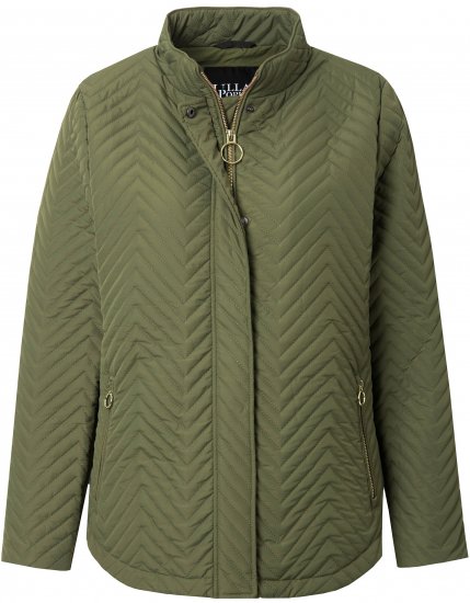 Ulla Popken Zigzag Quilted Jacket Loden Green - Chaquetas - 