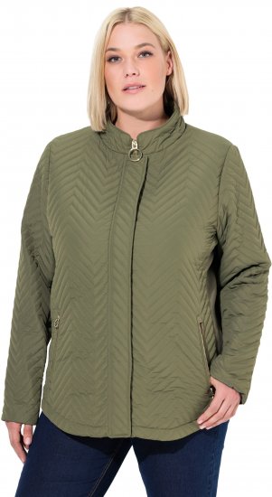 Ulla Popken Zigzag Quilted Jacket Loden Green - Chaquetas - 