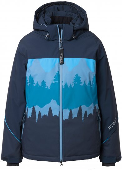 Ulla Popken Landscape Print Triple Function Performance Jacket Navy - Chaquetas - 