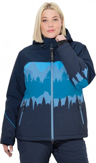Ulla Popken Landscape Print Triple Function Performance Jacket Navy - Chaquetas - 