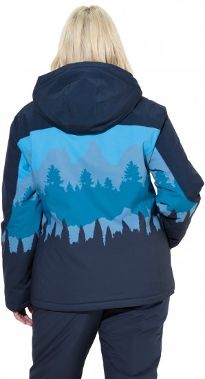 Ulla Popken Landscape Print Triple Function Performance Jacket Navy - Chaquetas - 