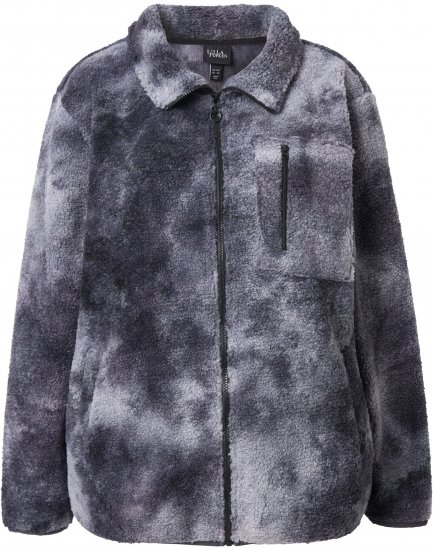 Ulla Popken Teddy Fleece Jacket Graphite Grey - Chaquetas - 
