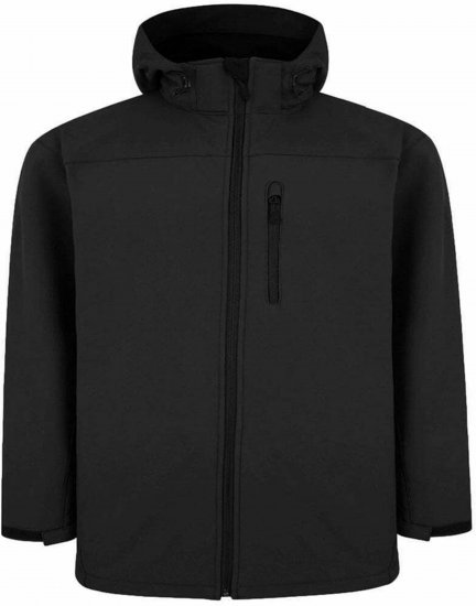 Espionage FL033 Softshell Jacket with Detachable Hood Black - Chaquetas - Chaquetas Tallas Grandes 2XL-8XL