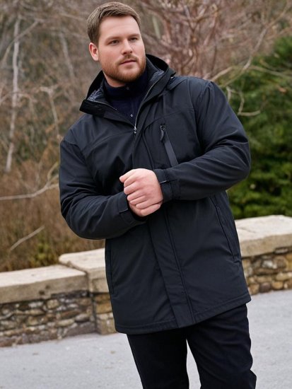 Espionage JT121 Padded Waterproof Coat Black - Chaquetas - Chaquetas Tallas Grandes 2XL-8XL