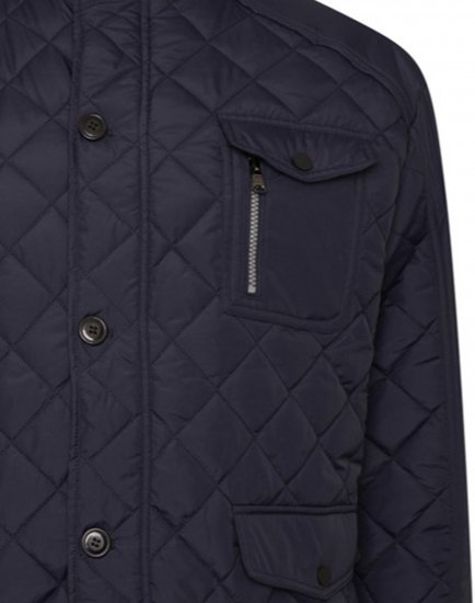 Kam Jeans KV139 Heritage Quilted Parka Jacket Navy - Chaquetas - Chaquetas Tallas Grandes 2XL-8XL
