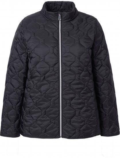 Ulla Popken HYPRAR Lightweight Quilted Water-Repellent Jacket Black - Chaquetas - 