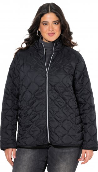 Ulla Popken HYPRAR Lightweight Quilted Water-Repellent Jacket Black - Chaquetas - 