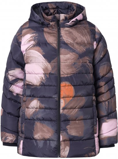 Ulla Popken HYPRAR Water-Repellent Allover Print Jacket Black - Chaquetas - 