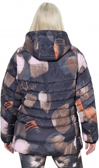 Ulla Popken HYPRAR Water-Repellent Allover Print Jacket Black - Chaquetas - 