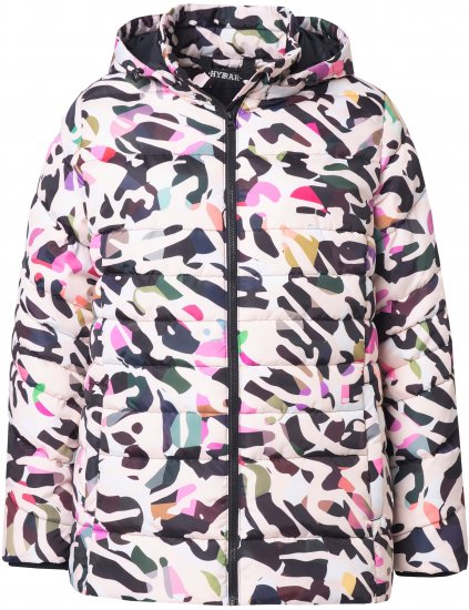 Ulla Popken HYPRAR Water-Repellent Allover Print Jacket Pale Beige - Chaquetas - 