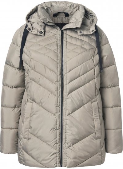 Ulla Popken HYPRAR Water-Repellent Quilted Jacket Medium Grey - Chaquetas - 