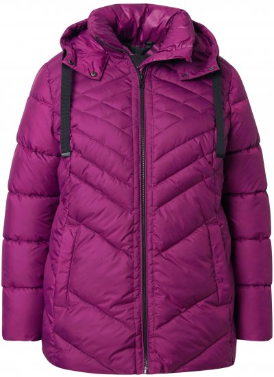 Ulla Popken HYPRAR Water-Repellent Quilted Jacket Berry - Chaquetas - 
