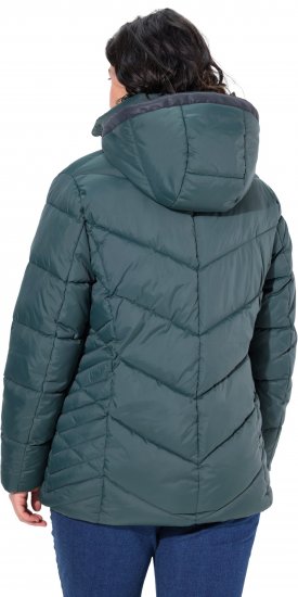 Ulla Popken HYPRAR Reflective Detail Quilted Jacket Dark Green - Chaquetas - 