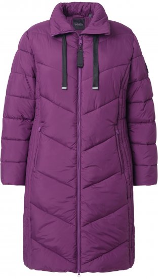 Ulla Popken HYPRAR Longline Water Repellent Jacket Plum - Chaquetas - 