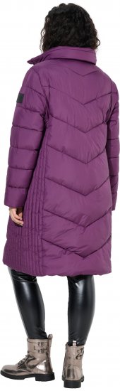 Ulla Popken HYPRAR Longline Water Repellent Jacket Plum - Chaquetas - 