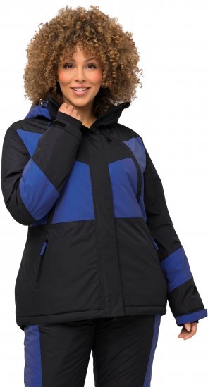 Ulla Popken HYPRAR Color Block Triple Function Ski Jacket Black - Chaquetas - 