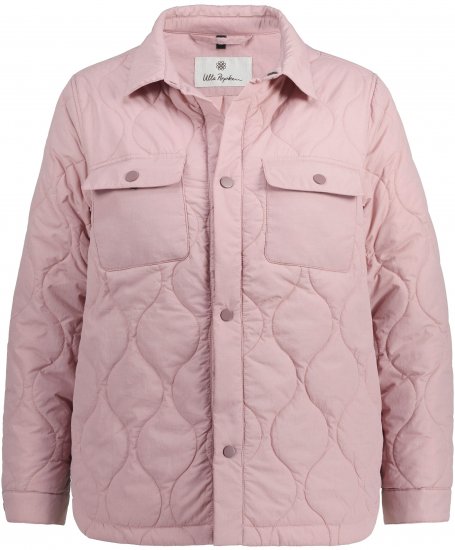 Ulla Popken Wavy Quilted Fully Lined Lightweight Jacket Old Pink - Chaquetas - 