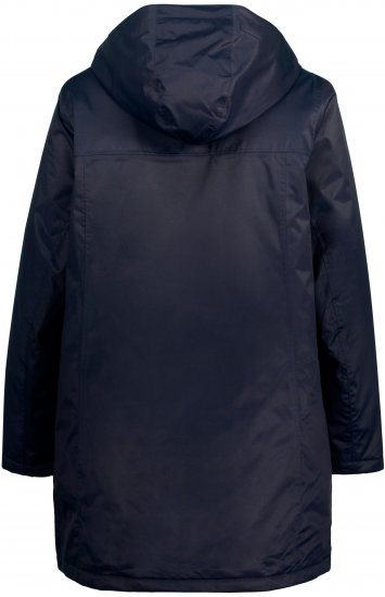 Ulla Popken HYPRAR Triple Function Contrast Trim Quilted Lining Jacket Navy - Chaquetas - 