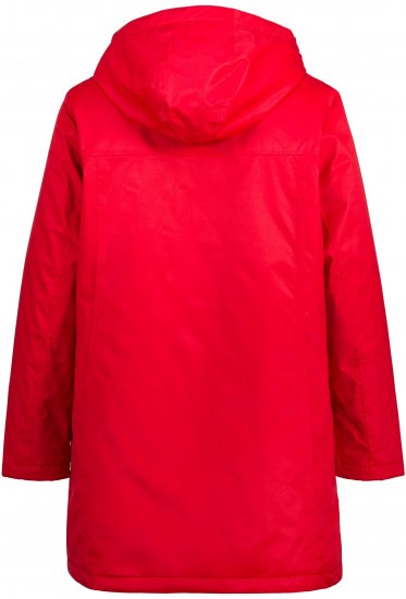 Ulla Popken HYPRAR Triple Function Contrast Trim Quilted Lining Jacket Salsa Red - Chaquetas - 