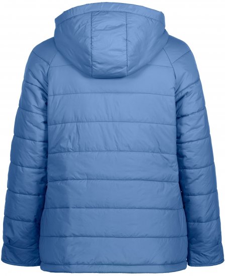 Ulla Popken Reversible Butterfly Print Fully Lined Quilted Jacket Blue Denim - Chaquetas - 