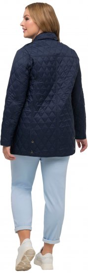Ulla Popken Quilted Jacket with Plaid Lining Navy - Chaquetas - 
