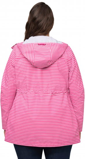 Ulla Popken HYPRAR Striped Triple Function Jacket Fuchsia Pink - Chaquetas - 