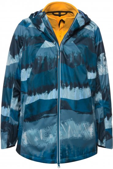 Ulla Popken HYPRAR 2-in-1 Waterproof Fitness Jacket Ink Blue - Chaquetas - 