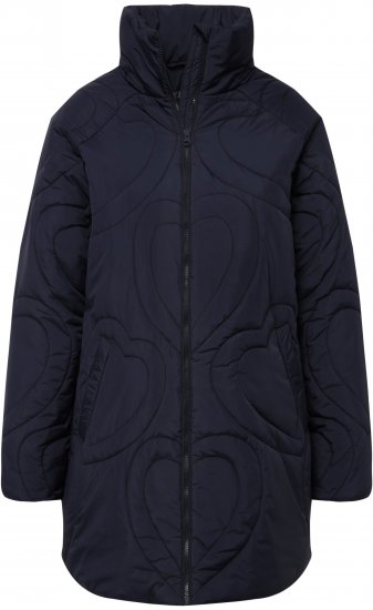 Ulla Popken HYPRAR Heart Quilted Jacket Navy - Chaquetas - 