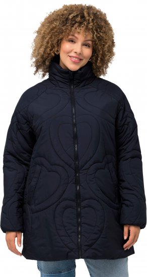 Ulla Popken HYPRAR Heart Quilted Jacket Navy - Chaquetas - 