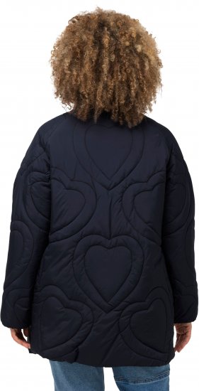 Ulla Popken HYPRAR Heart Quilted Jacket Navy - Chaquetas - 