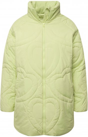 Ulla Popken HYPRAR Heart Quilted Jacket Light Sage - Chaquetas - 