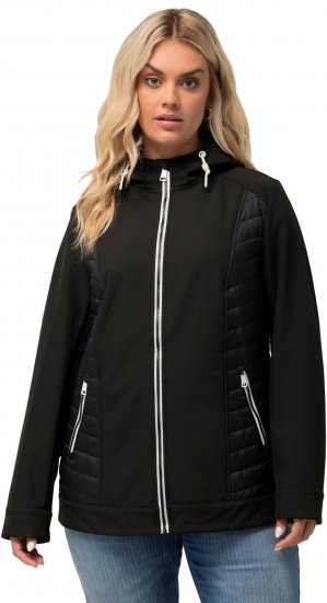 Ulla Popken Hyprar Quilt Mix Jacket Black - Chaquetas - 