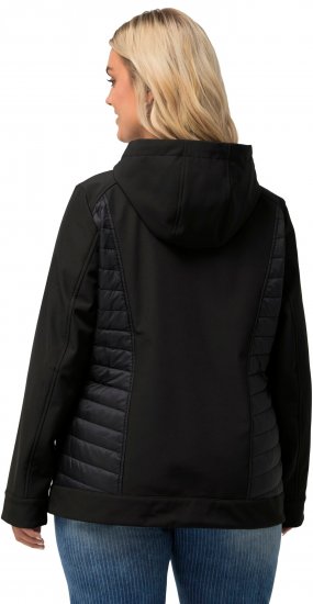 Ulla Popken Hyprar Quilt Mix Jacket Black - Chaquetas - 