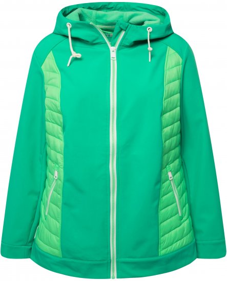 Ulla Popken Hyprar Quilt Mix Jacket Green Spring - Chaquetas - 
